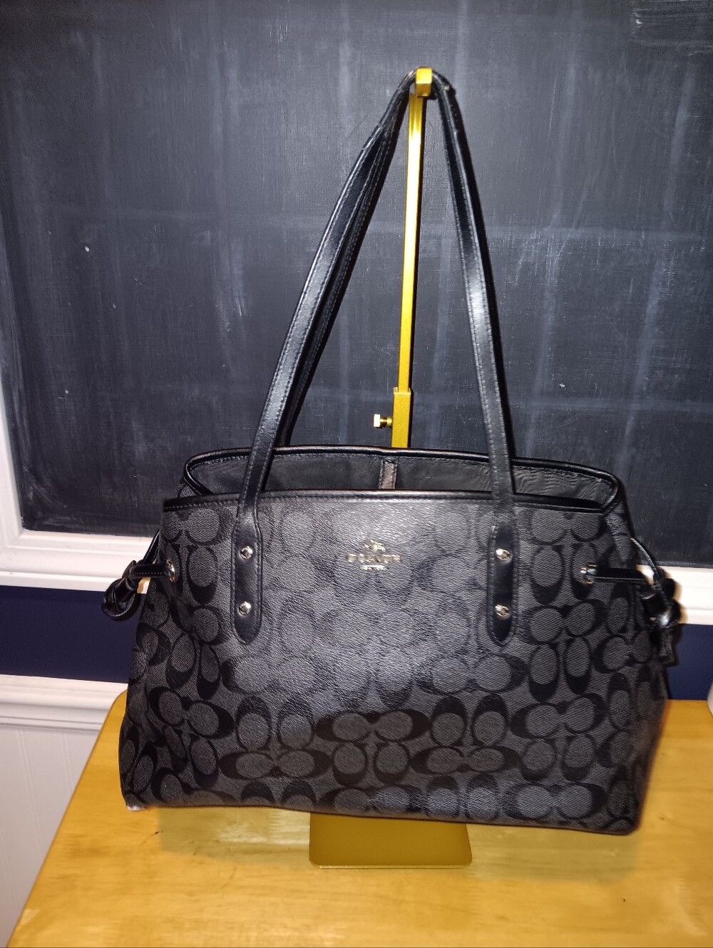 Coach Monogram Canvas Shoulder Bag